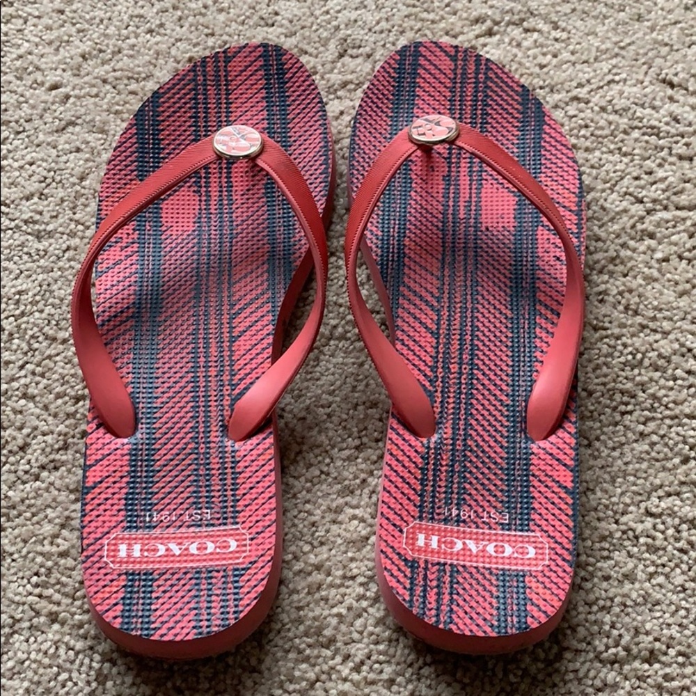 Coach flip flops